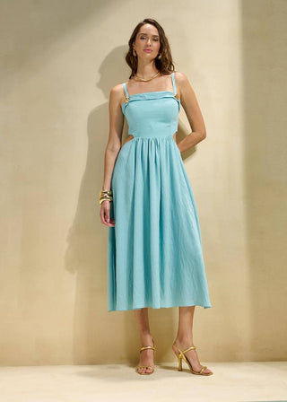 Vestido Detalhes Em Bolas - Azul 221438AZ01.