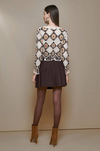 Blusa Trico Luz Do Porto - Off White 211326BR03 OFF..