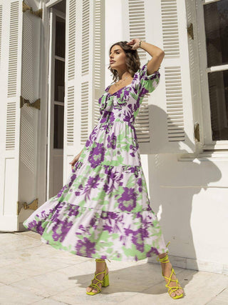 Dress Maria Clara - Mix Flower Purple 2270101377
