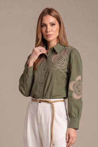 Camisa Sevilha Splendor - Verde Militar