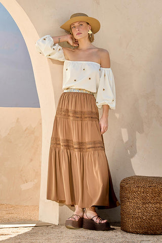 Blusa Ombro A Ombro Cool - Off White 211420BR03 OFF..