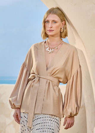 Kimono Elegante - Areia 211425BG02.