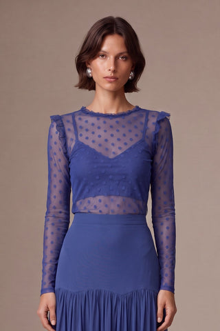 Blusa Tule Mirela - Royal