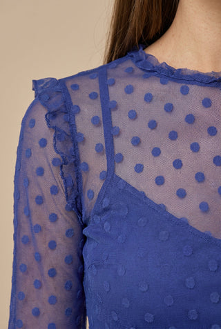 Blusa Tule Mirela - Royal