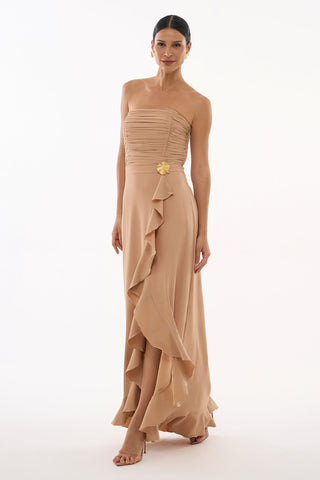 Vestido Brisa De Valencia - Areia 231303BG02.