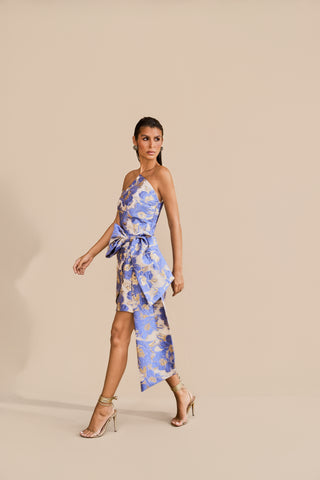 Vestido Assimétrico Midi Jacquard - 271603