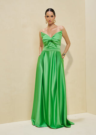 VESTIDO LAÇO TOP ACETINADA