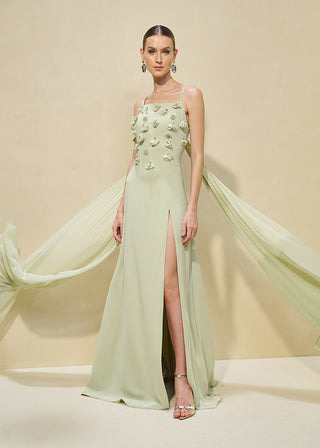 VESTIDO FLUIDO CORTES RETOS