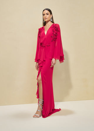 VESTIDO FLUIDO DRAPEADO E JABO