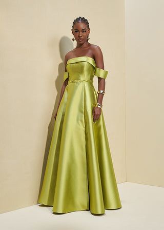 VESTIDO OMBRO A OMBRO COM MANGAS