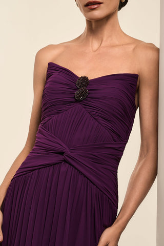 Vestido Tqc Drapeado C/capa - Ametista 2815071078