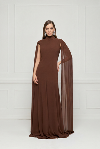 Vestido Manga Ampla - Marron 281510MA09