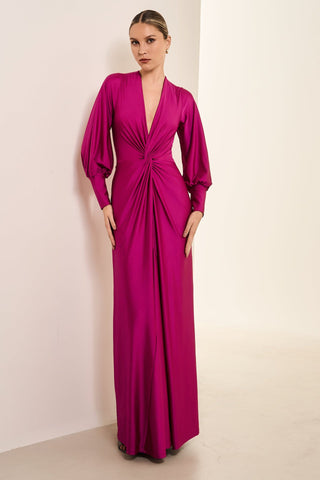 Vestido Classico Em Jersey - Fuscia 2815644567
