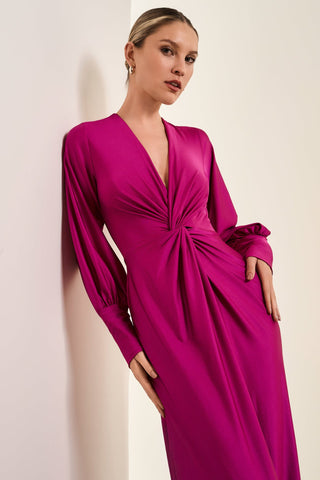 Vestido Classico Em Jersey - Fuscia 2815644567