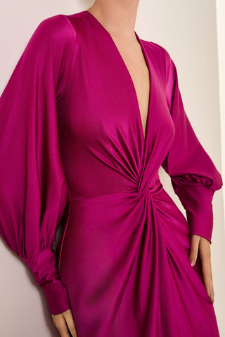 Vestido Classico Em Jersey - Fuscia 2815644567