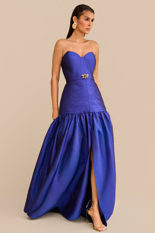 Vestido Busto Recortado c/ Saia Drape - 281619