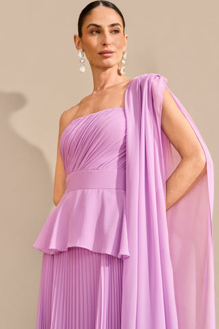 Vestido Saia Plissada Peplum - 281623