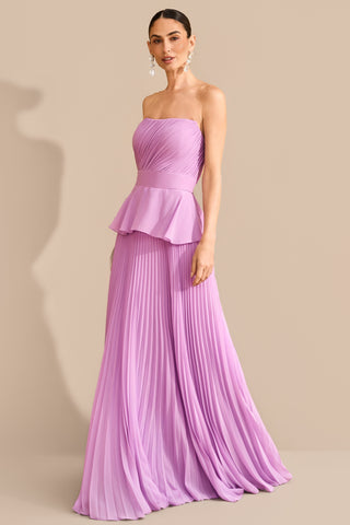 Vestido Saia Plissada Peplum - 281623