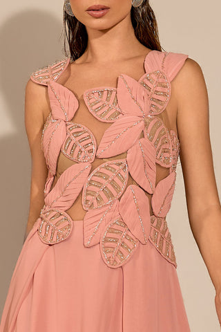 Vestido Folhagens Aplicadas - 281667