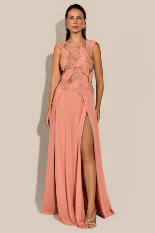 Vestido Folhagens Aplicadas - 281667