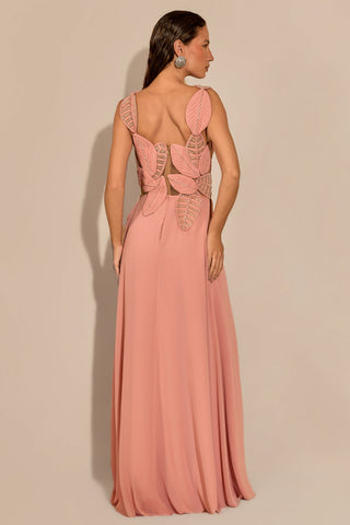 Vestido Folhagens Aplicadas - 281667