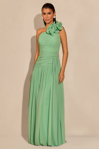 Vestido Ombro Só Drape e Detalhe Frufru - 281675