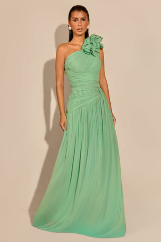 Vestido Ombro Só Drape e Detalhe Frufru - 281675