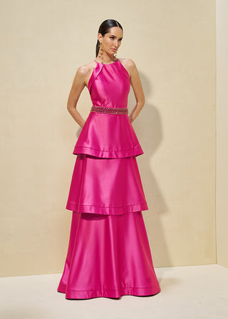 Vestido Camadas Longo