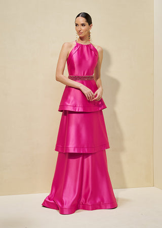Vestido Camadas Longo