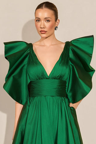 Vestido Mangas Jabo Estruturadas - 291609
