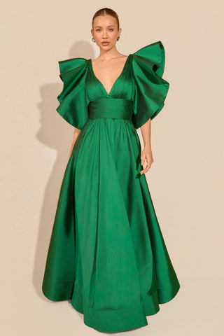 Vestido Mangas Jabo Estruturadas - 291609