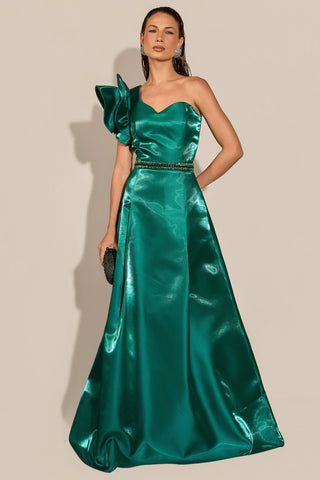 Vestido Zibeline Um Ombro Só - 291610