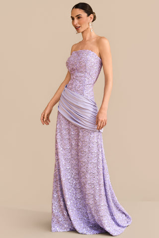 Vestido Paete Bordado Drape Cintura - 291618