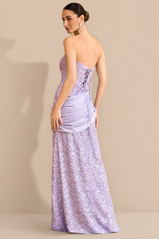 Vestido Paete Bordado Drape Cintura - 291618