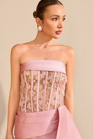 Vestido Longo Corset c/ Transparência - 291624