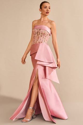 Vestido Longo Corset c/ Transparência - 291624