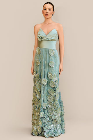 Vestido Tqc Saia Bordada Folhas - 291625