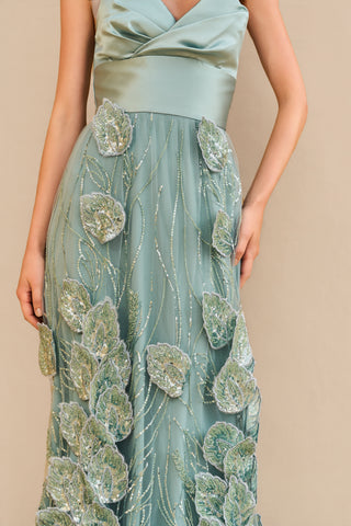 Vestido Tqc Saia Bordada Folhas - 291625