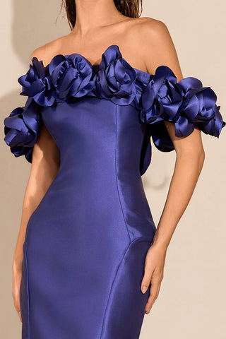 Vestido Ombro a Ombro Flor Zibeline - 291626