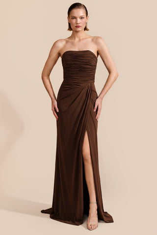 Vestido Tqc Drapeado Fenda em Jersey - 291633