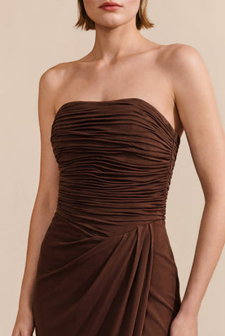 Vestido Tqc Drapeado Fenda em Jersey - 291633