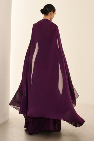 Vestido Tqc Drapeado C/capa - Ametista 2815071078