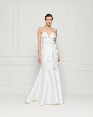 Vestido Wedding Tqc Com Aplic 3d - Off White 321502BR03 OFF..