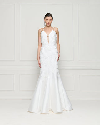 Vestido Wedding Aplicações E Cristais - Off White 321504BR03 OFF..