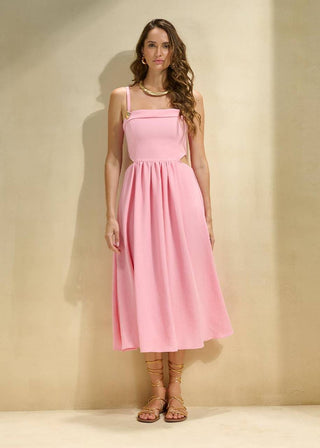 Vestido Detalhes Em Bolas - Rosa 221438RS01.