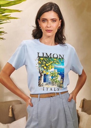 T-shirt Italy - Azul 211422AZ01.