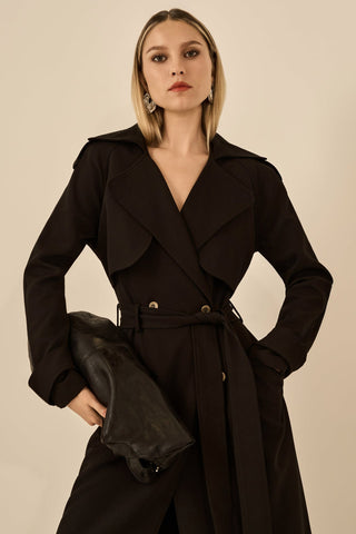 Trend Coat Longo - Preto