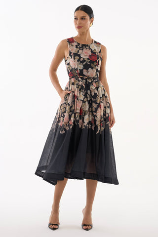 Vestido Floral C/ Barrado Preto - Unica 411311UNI..