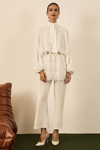 Blusa Cropped Moderna - Off White 411527BR03 OFF..
