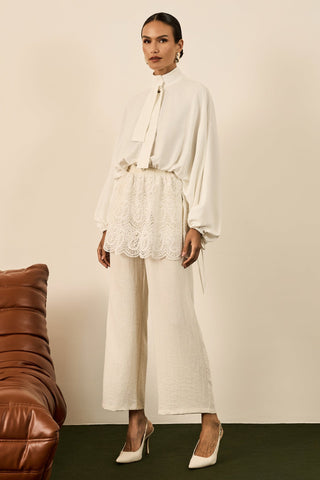 Blusa Cropped Moderna - Off White 411527BR03 OFF..
